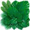 Artificial Palm Leaves 60-108 Pack - 6 Kinds Large Small Green Fake Palm Leaf with Stems for Safari Jungle Hawaiian Luau Party Table Decoration Wedding Birthday